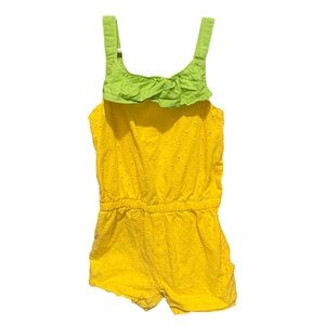 Girls Pineapple Toddler Ruffle Eyelet Romper